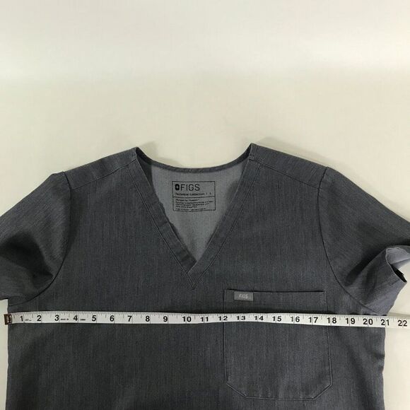 FIGS Catarina One-Pocket Scrub Top Women’s Large Gray Uniform Medical Healthcare - Picture 7 of 12